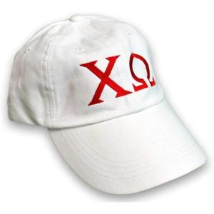 Chi Omega Chi O Letter Hat(White)