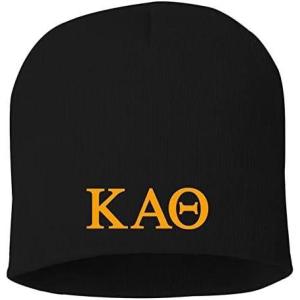 Greekgear Kappa Alpha Theta 8 Inch Beanie Black