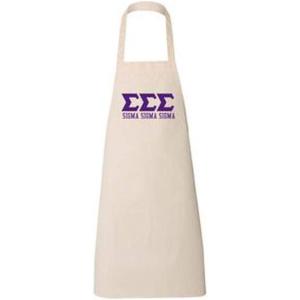 Greekgear Sigma Sigma Sigma Large Apron Natural