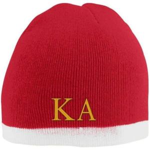 Kappa Alpha Two Tone Knit Beanie Red/White