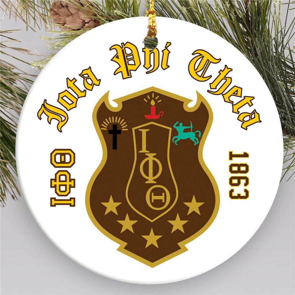 imageIota Phi Theta Round Christmas Shield Ornament