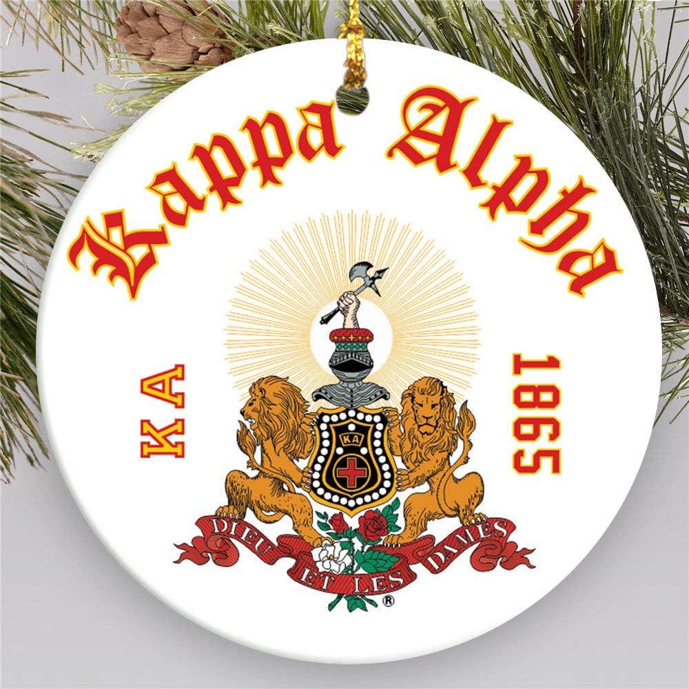 imageKappa Alpha Round Christmas Shield Ornament