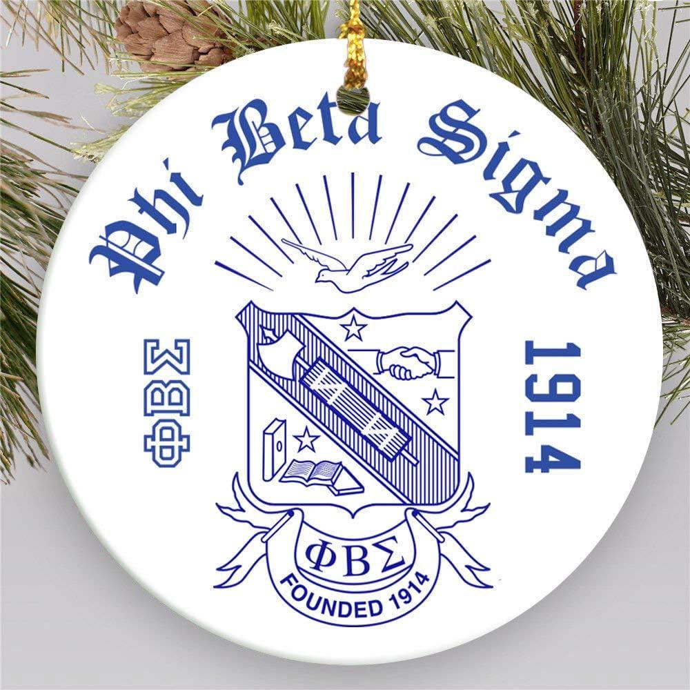 imagePhi Beta Sigma Round Christmas Shield Ornament