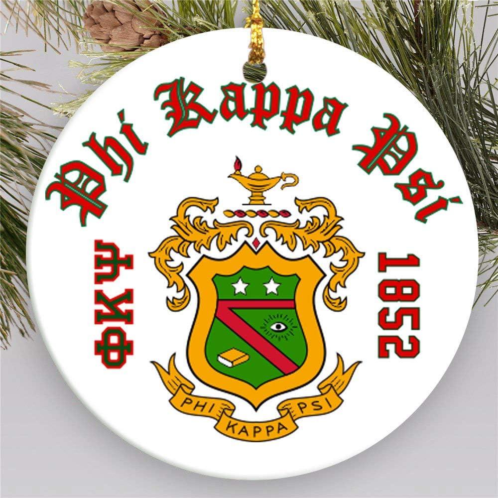 imagePhi Kappa Psi Round Christmas Shield Ornament