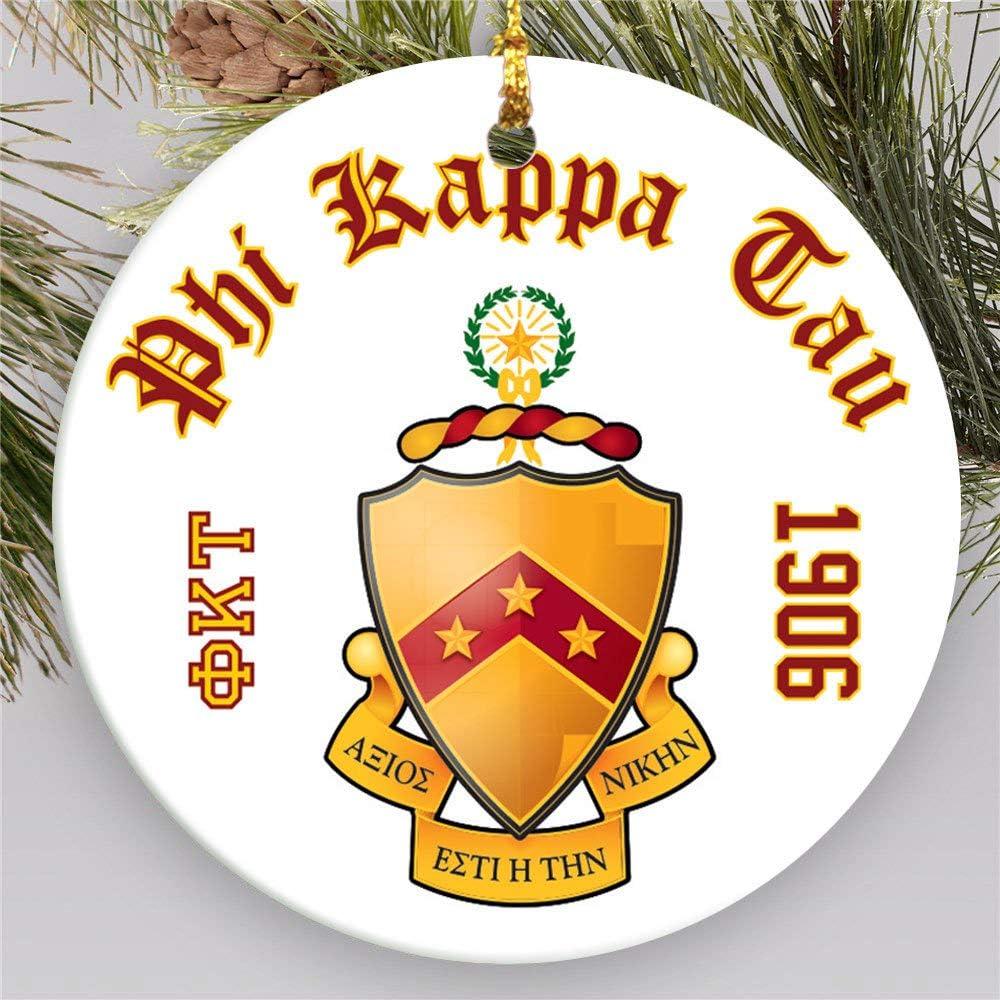 imagePhi Kappa Tau Round Christmas Shield Ornament