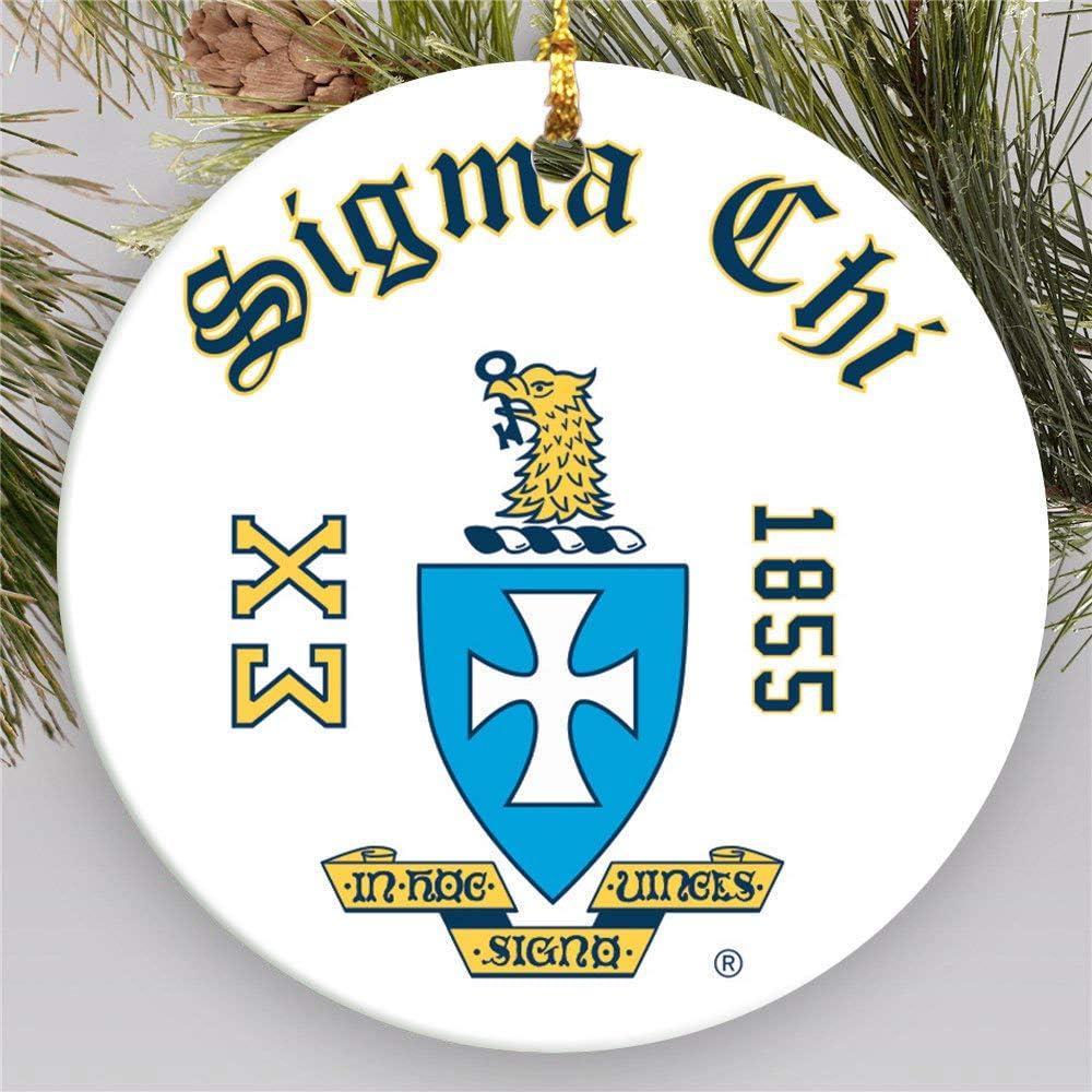imageSigma Chi Round Christmas Shield Ornament