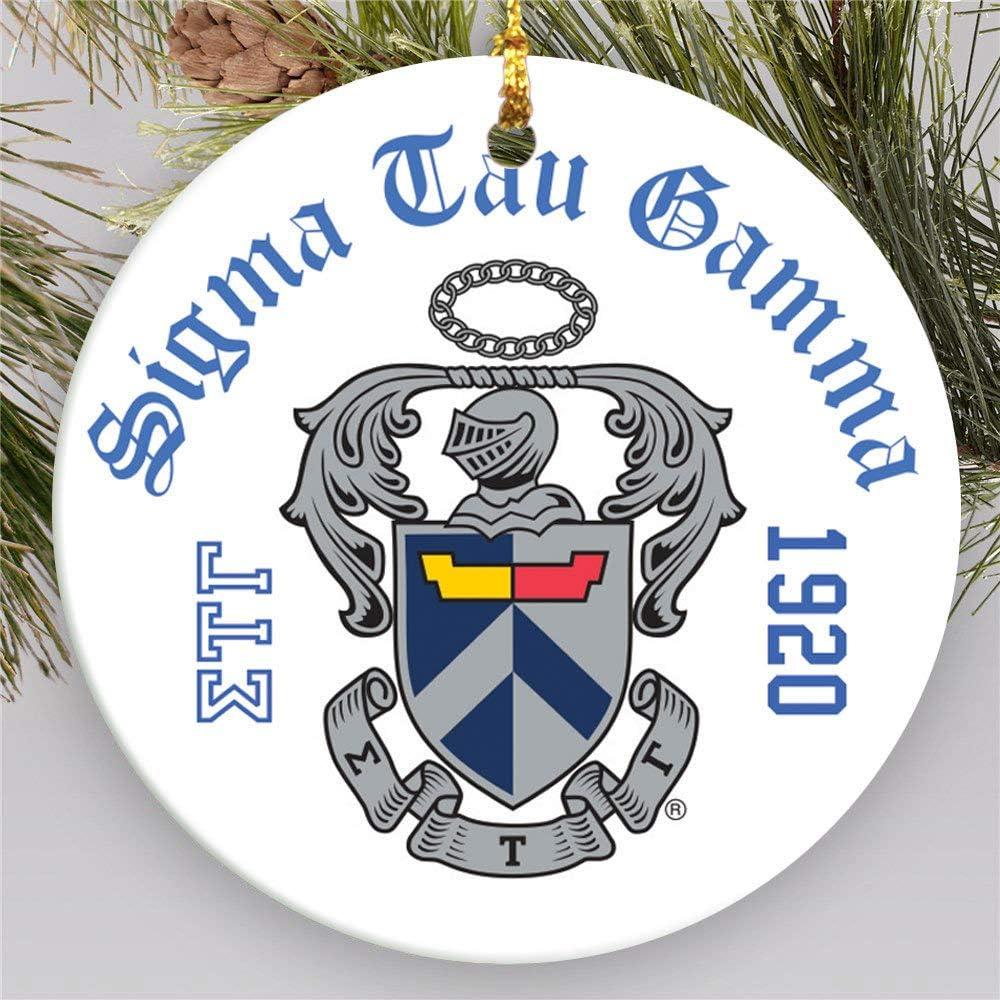 imageSigma Tau Gamma Round Christmas Shield Ornament