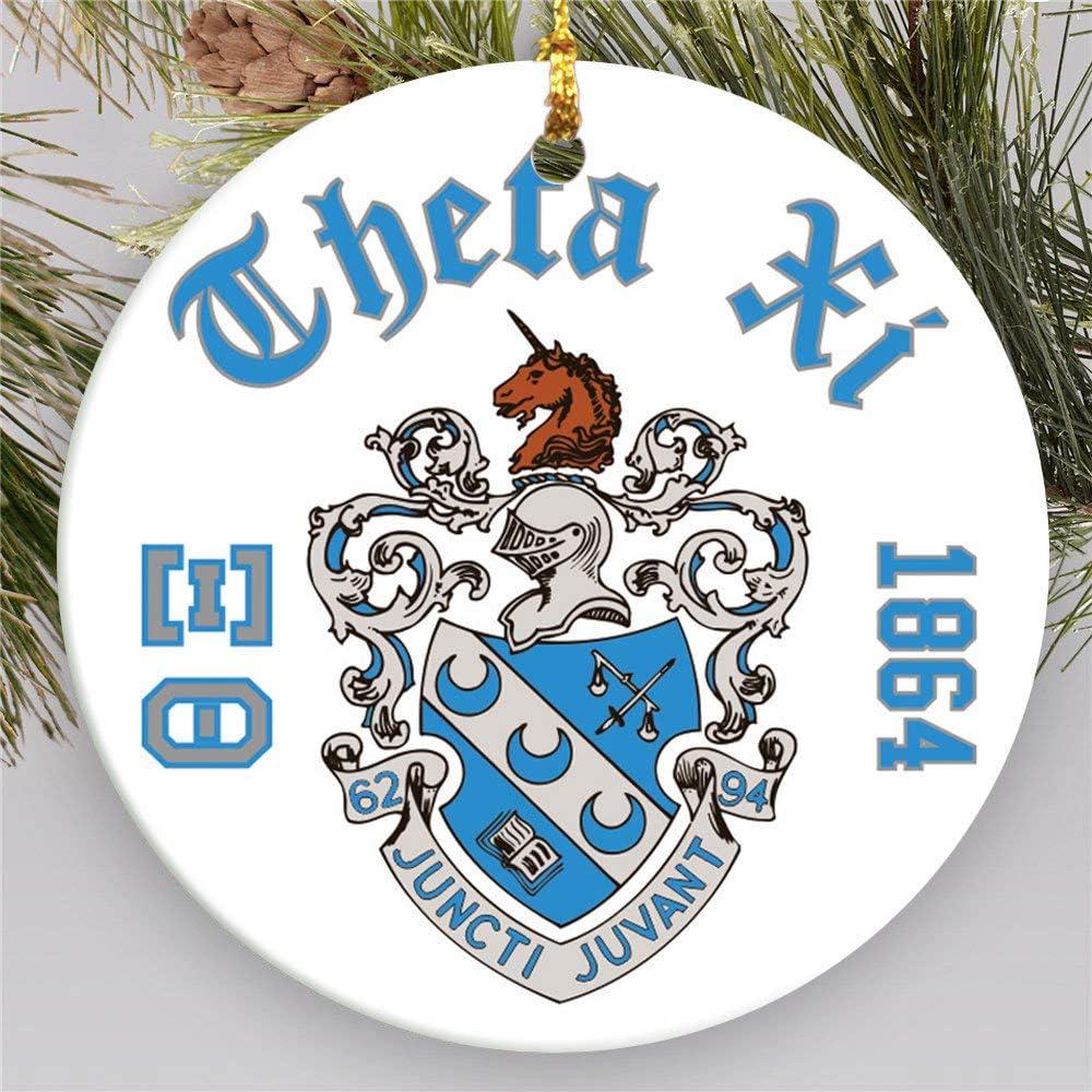 imageTheta Xi Round Christmas Shield Ornament