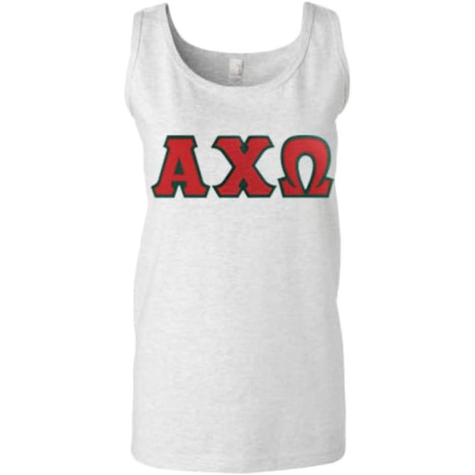 imageAlpha Chi Omega Lettered Ladies Tank TopWhite
