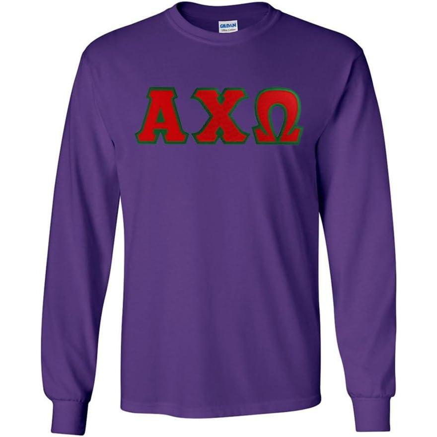 imageAlpha Chi Omega Lettered Long Sleeve TeePurple