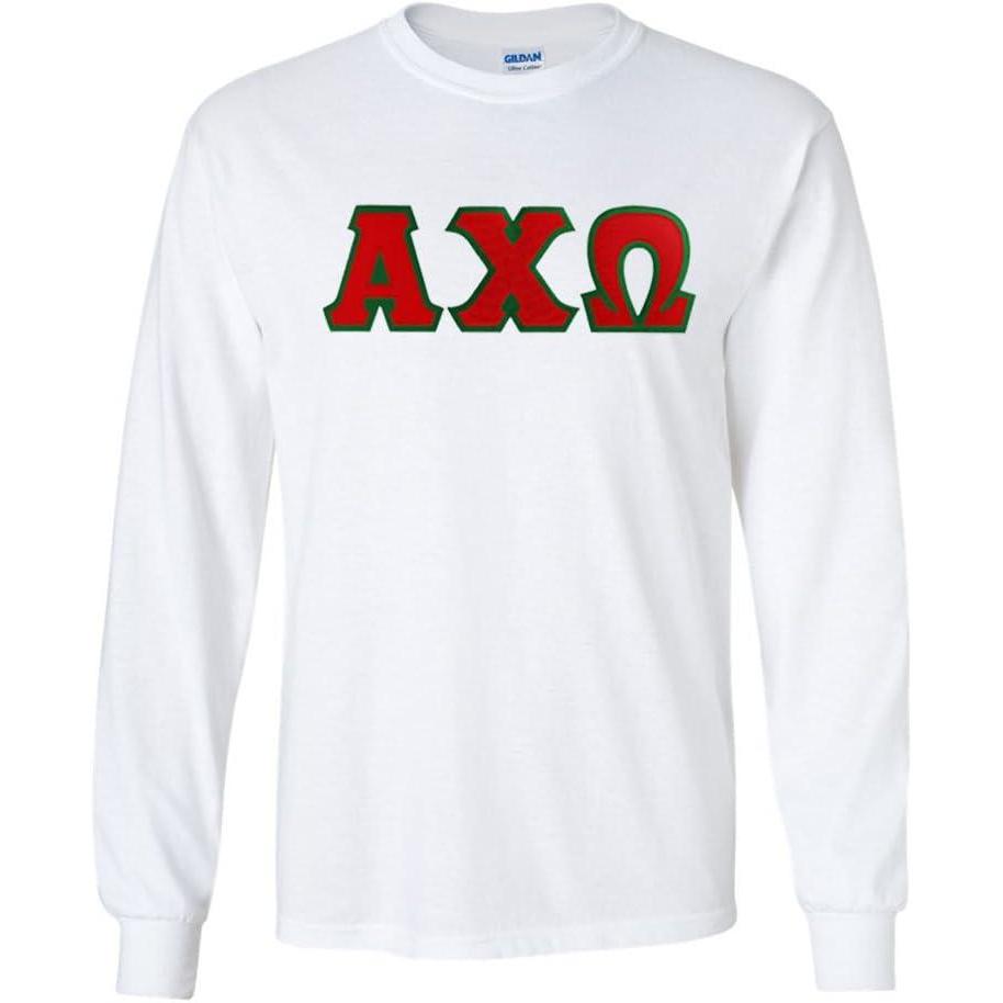 imageAlpha Chi Omega Lettered Long Sleeve TeeWhite