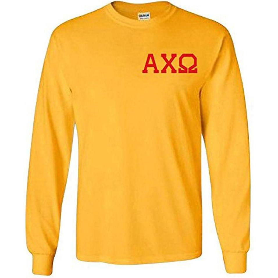 imageAlpha Chi Omega World Famous Crest Long Sleeve TShirtGold