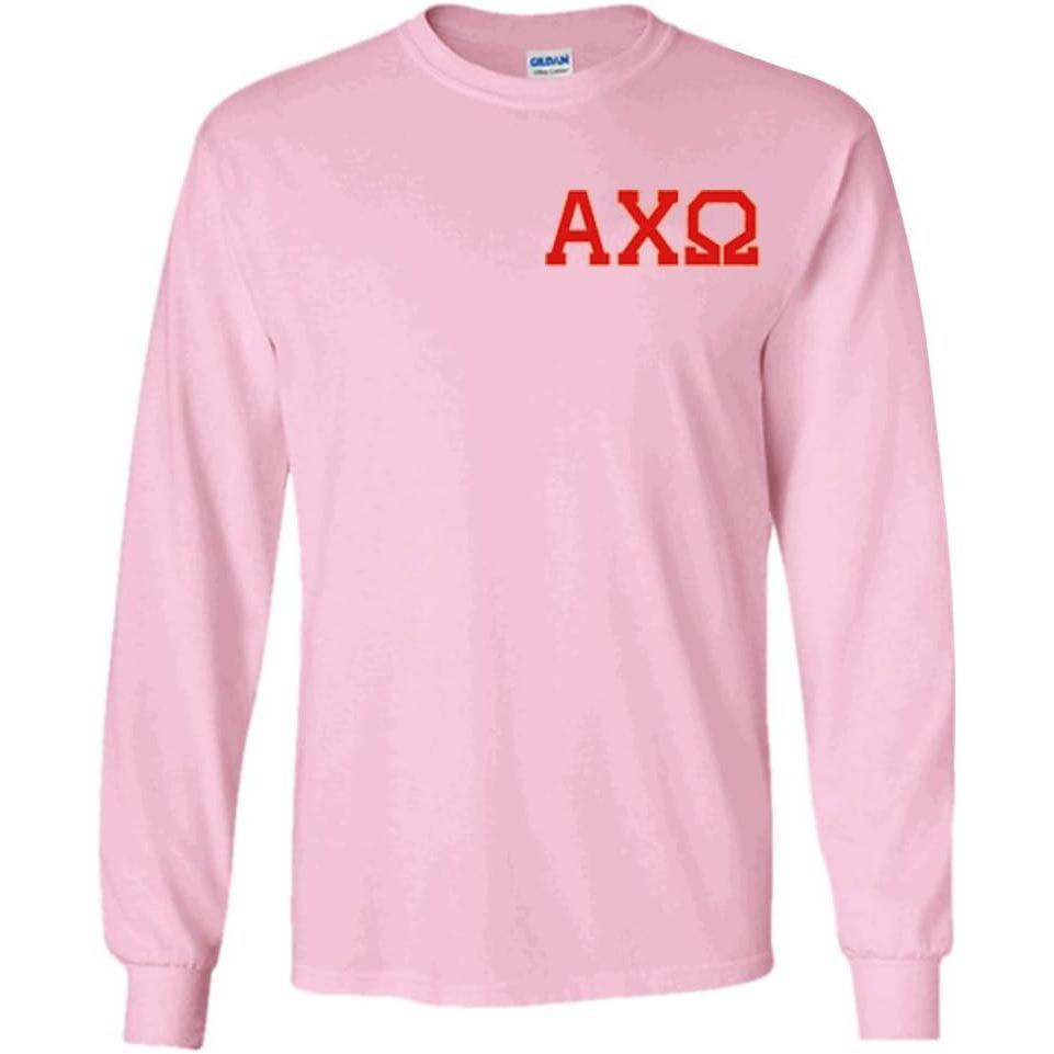 imageAlpha Chi Omega World Famous Crest Long Sleeve TShirtPink