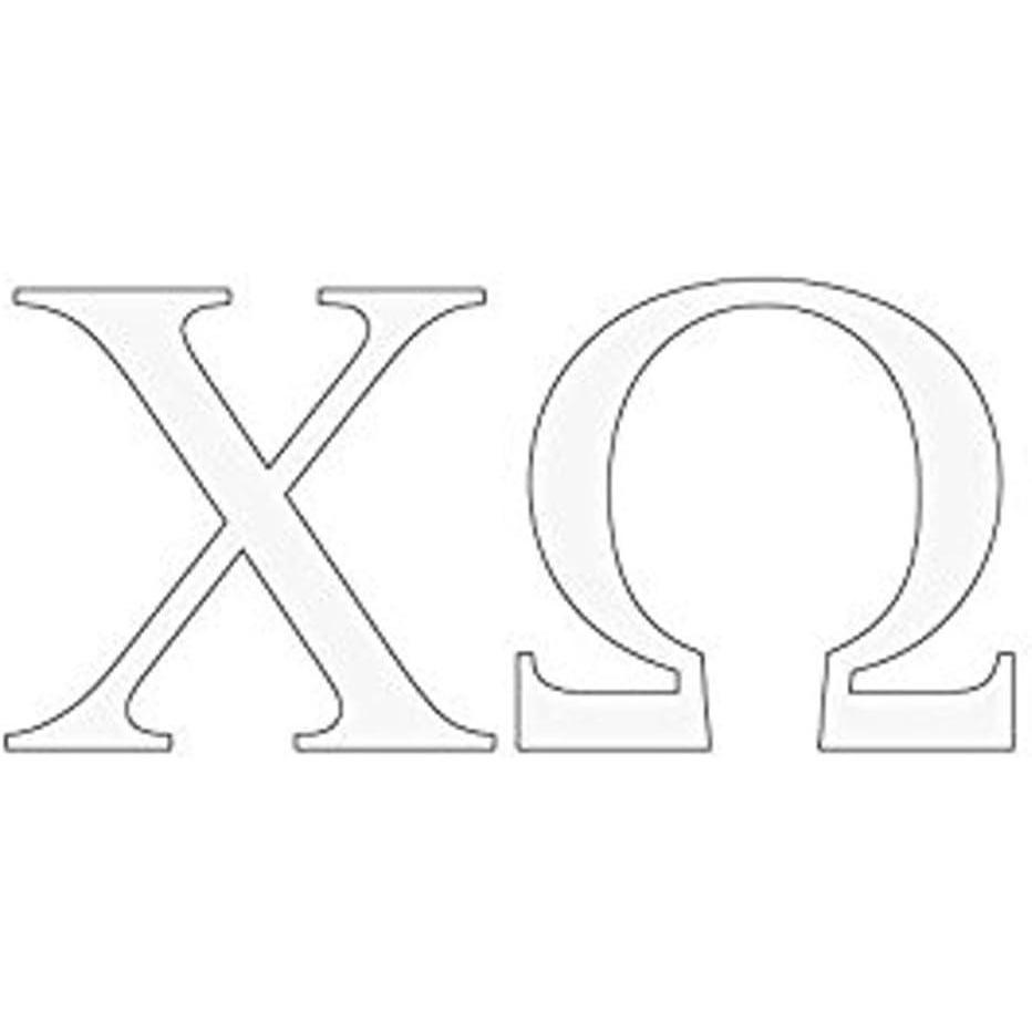 imageChi Omega Chi O Greek Letter Window Sticker Decal