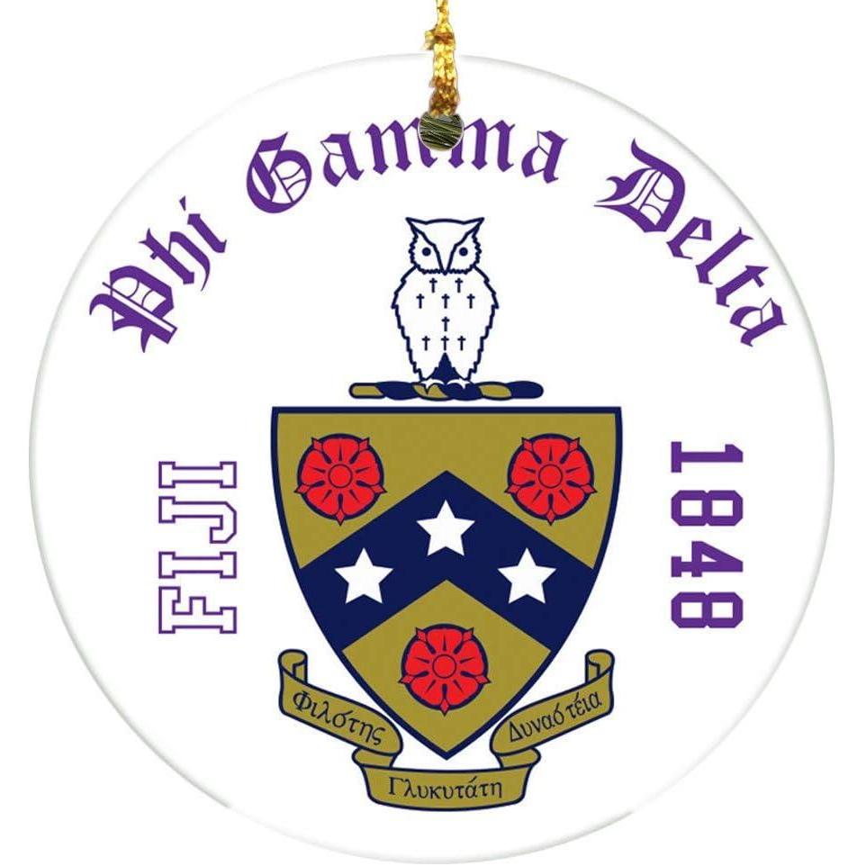 imageFiji Round Christmas Shield Ornament