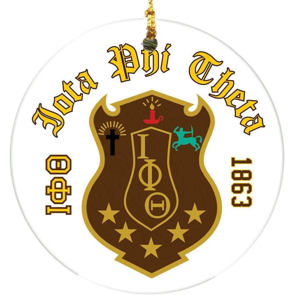 imageIota Phi Theta Round Christmas Shield Ornament