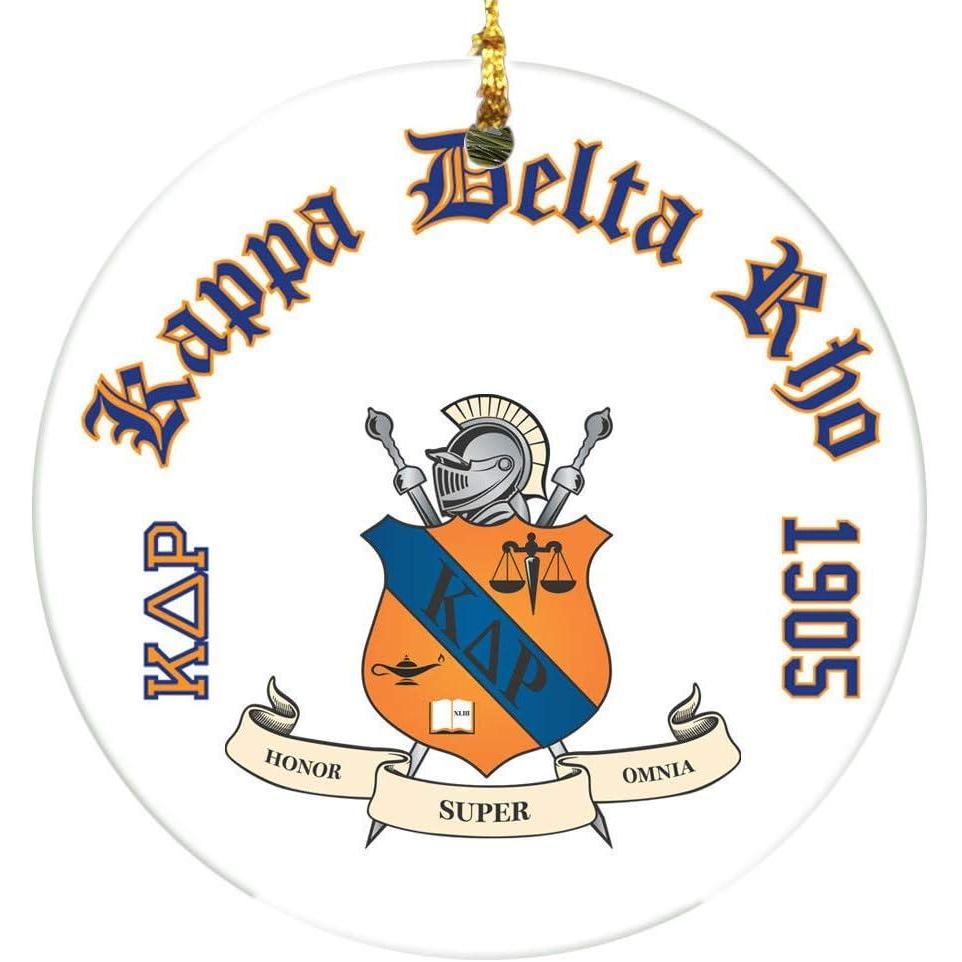 imageKappa Delta Rho Round Christmas Shield Ornament