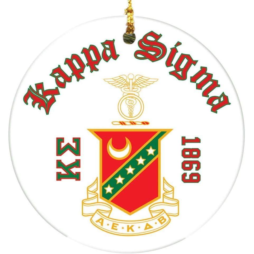 imageKappa Sigma Round Christmas Shield Ornament