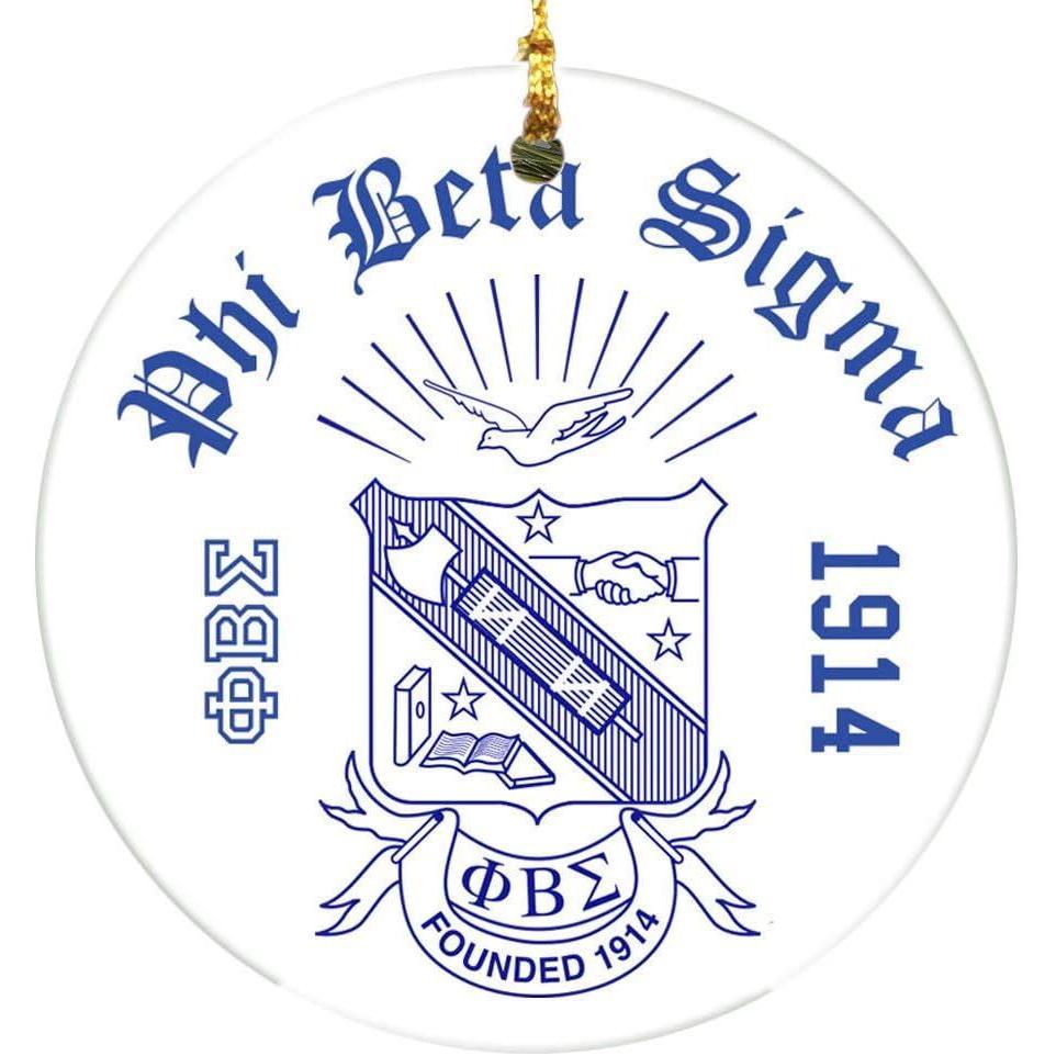 imagePhi Beta Sigma Round Christmas Shield Ornament