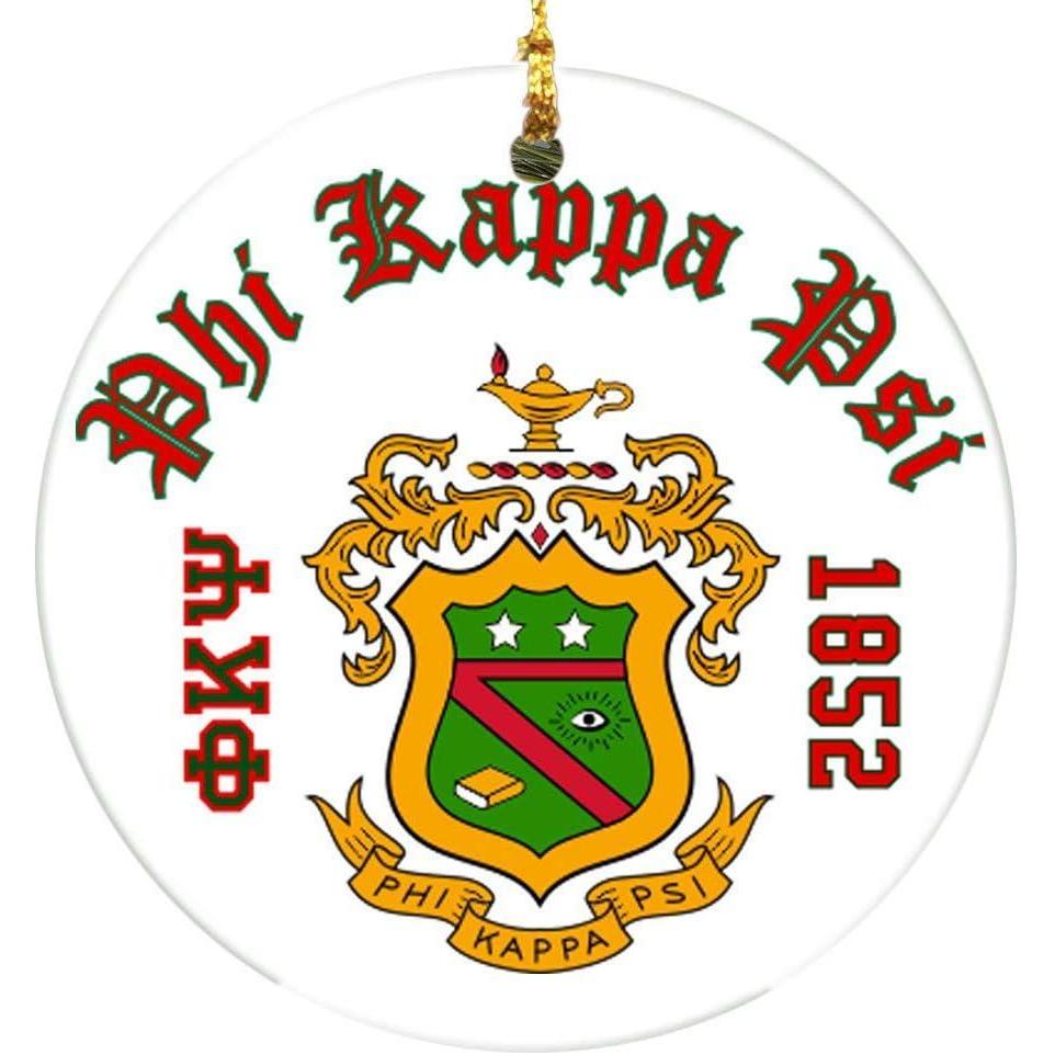imagePhi Kappa Psi Round Christmas Shield Ornament