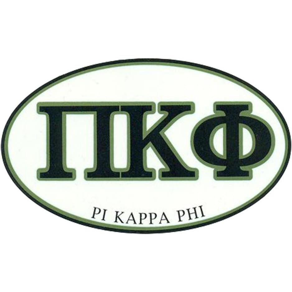 imagePi Kappa Phi PI PHI Euro Decal Oval Sticker