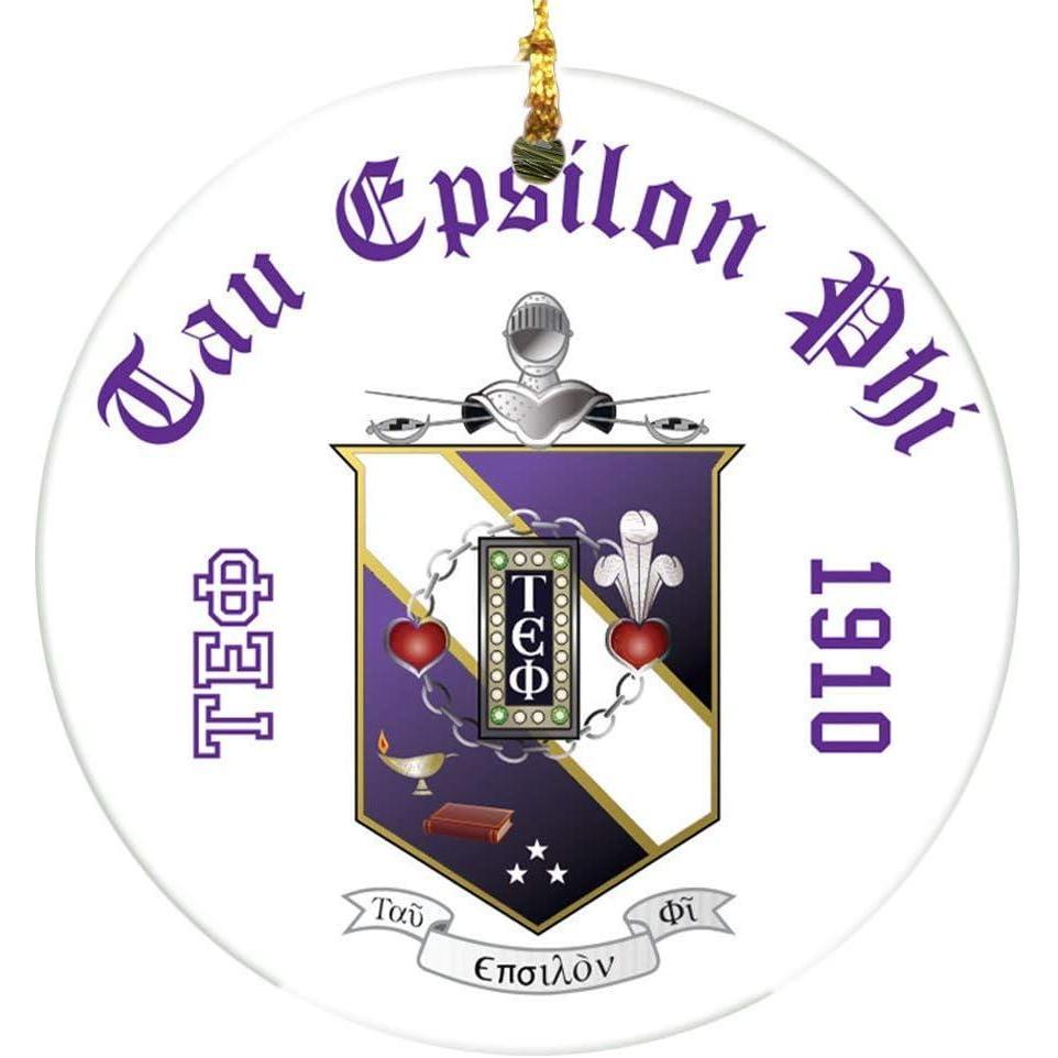 imageTau Epsilon Phi Round Christmas Shield Ornament