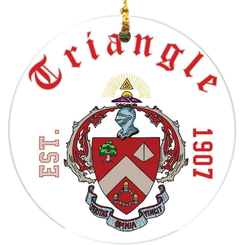imageTriangle Round Christmas Shield Ornament