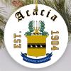 Acacia Round Christmas Shield Ornament