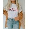 Alpha Chi Omega University Greek T-Shirts(White)