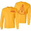 Alpha Chi Omega World Famous Crest Long Sleeve T-Shirt(Gold)