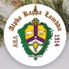 Alpha Kappa Lambda Round Christmas Shield Ornament