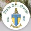 Alpha Tau Omega ATO Round Christmas Shield Ornament