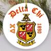 Delta Chi Round Christmas Shield Ornament