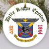 Delta Kappa Epsilon DKE Round Christmas Shield Ornament