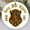 Iota Phi Theta Round Christmas Shield Ornament