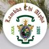 Lambda Chi Alpha Round Christmas Shield Ornament