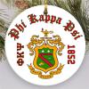 Phi Kappa Psi Round Christmas Shield Ornament