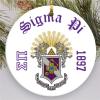 Sigma Pi Round Christmas Shield Ornament