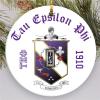 Tau Epsilon Phi Round Christmas Shield Ornament