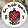 Tau Kappa Epsilon TKE Round Christmas Shield Ornament