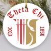 Theta Chi Round Christmas Shield Ornament