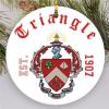 Triangle Round Christmas Shield Ornament