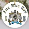 Zeta Beta Tau ZBT Round Christmas Shield Ornament