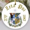 Zeta Psi Round Christmas Shield Ornament