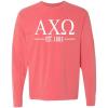 Alpha Chi Omega Custom Greek Lettered Long Sleeve T-Shirt(Watermelon)