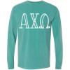 Alpha Chi Omega Greek Long Sleeve T-Shirt(Lagoon)