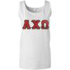 Alpha Chi Omega Lettered Ladies Tank Top(White)