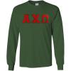 Alpha Chi Omega Lettered Long Sleeve Tee(Forest Green)