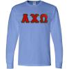 Alpha Chi Omega Lettered Long Sleeve Tee(Light Blue)