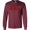 Alpha Chi Omega Lettered Long Sleeve Tee(Maroon)